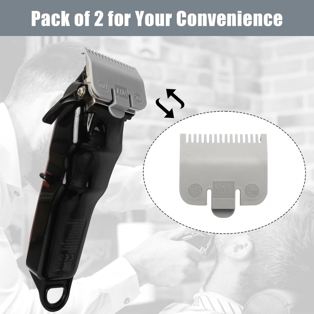Replacement for Wahl Professional Color Coded Clipper Guide Comb Attachment #1/2, 1/16