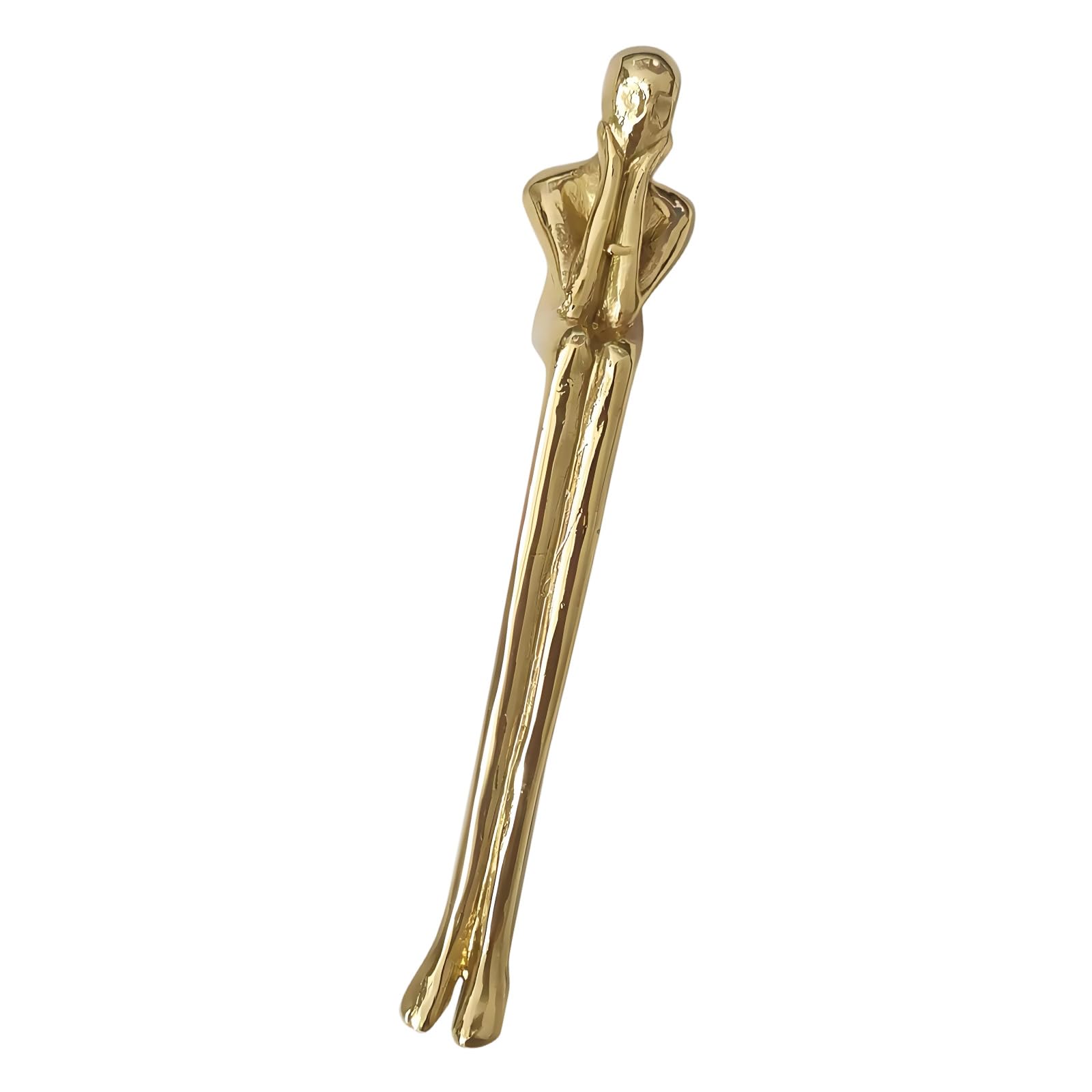 SHYYOULQE Thinkers Shape Cabinet Pull Cabinet Hardwares Retros Brasses Knobs Handle for Drawers Cupboards and Closets Old Drawer Handle