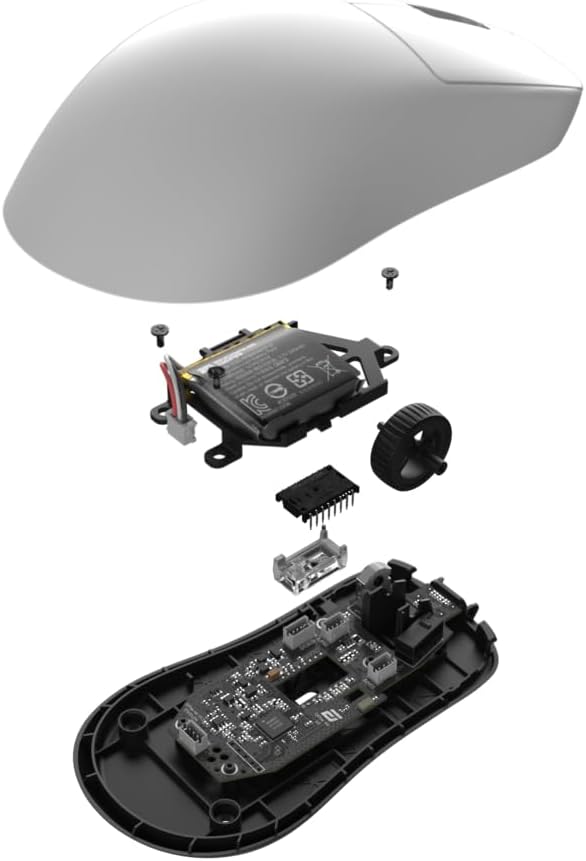 Wybuchł view of ENDGAME GEAR OP1w 4K v2 mouse components