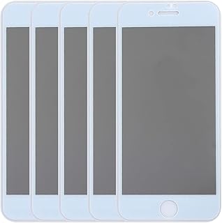 شاشة حماية من الزجاج المقوى للخصوصية لموبايل ابل ايفون SE 2020، لون ابيض شفاف، الطقم من 5 قطع