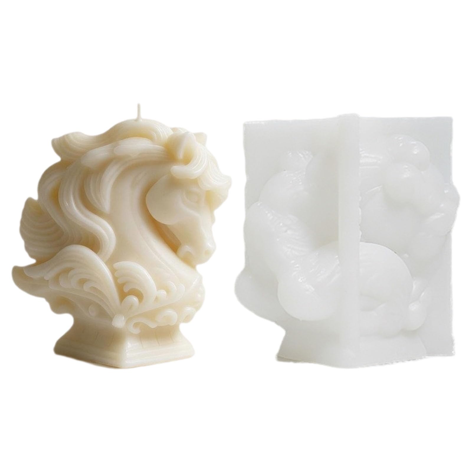Roman Column Silicone Featuring Horse Head for Scented Craft Horse Head Silicone