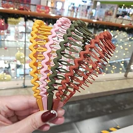 RUBELA 6 Pcs of Matte Zigzag Design Comb Teeth Hairband/Headband for women & Girls Hair Band (Multicolor) (B0CM38DQ4S) Amazon Price History, Amazon Price Tracker