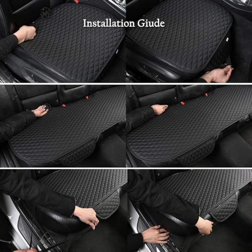 Image of Car Seat Mat Vehicle Seat Cover Car Seat Cushions Front Single Seat Cover (Pack of 01) (Front Seat Black)