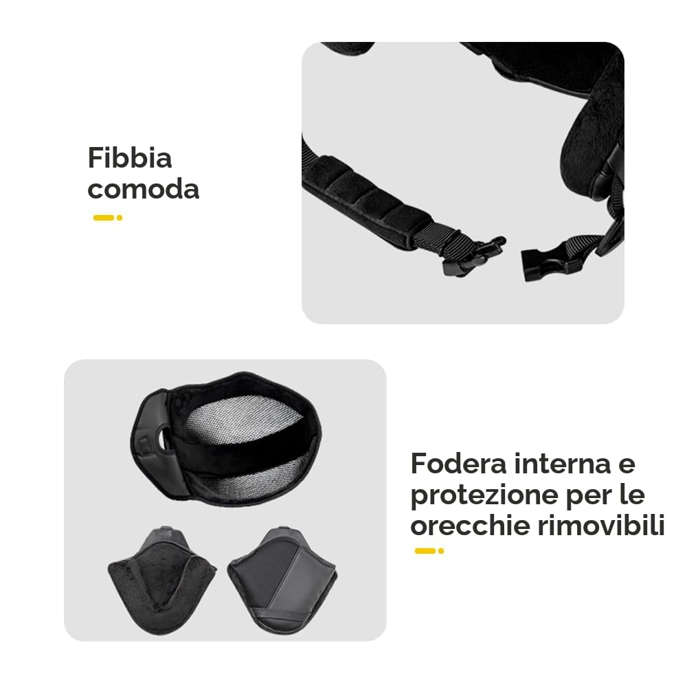 Lixada Casco da Sci Integrato Casco da Snowboard per Uomo e Donna con Visiera Rimovibile