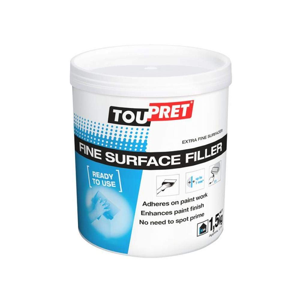 Toupret Blue Fine Surface Filler - (Blue) Tub 1.5Kg 16507, Readymix Filler