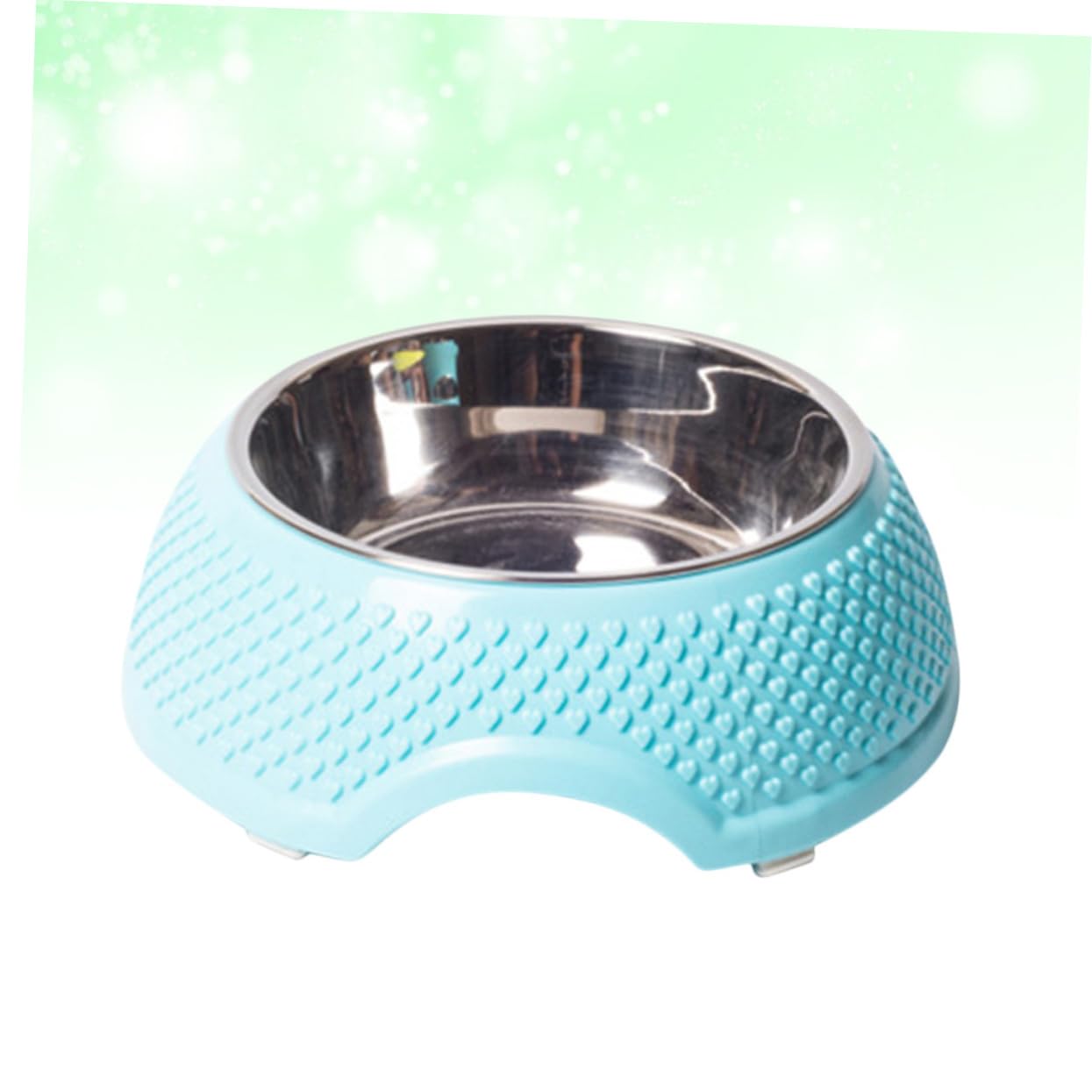 Angoily 3piezas Comedero Antideslizante para Mascotas Inoxidable para Perros y Gatos Color Azul