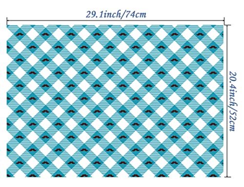 ZINTBIAL Father\'s Day Wrapping Paper for Dad, Birthday, Wedding - Holiday Gift Wrap with Mustaches, Plaid, Hat, Tie, \"Best Dad Ever\" Design - 20 x 29 Inches per Sheet (8 Sheets 33 sq. ft.) Recyclable, Easy to Store, Not Rolled - Thumbnail 5