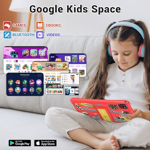 Image of Contixo 10 inch Kids Tablet - K103 Android Learning Tablet with Exclusive 80 Disney Storybooks (Value $350), 32GB Storage, WiFi, Parental Controls & Kid-Proof Case - Red