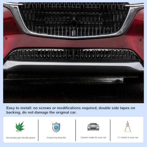 Image of CDEFG 2Pcs for 2025 2026 Mazda CX-90 Front Grill Mesh Inserts Trims | Front Bottom Grille Guard for 2026 Mazda CX90 (Turbo /Turbo S / PHEV) Car Exterior Accessories ABS Material