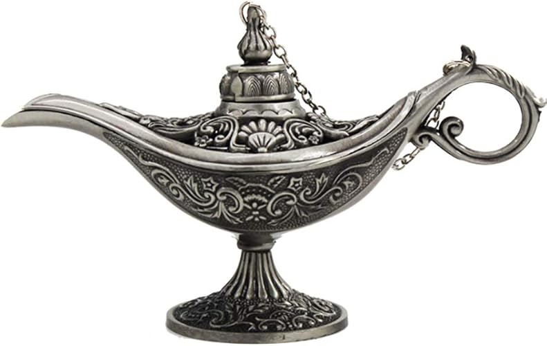 Amazon Co Jp Lumierechat 魔法のランプ ランプ アラジン ジーニー ハロウィン アンティーク 小道具 演劇 芝居 置物 インテリア A B6917 アンティークシルバー ホーム キッチン