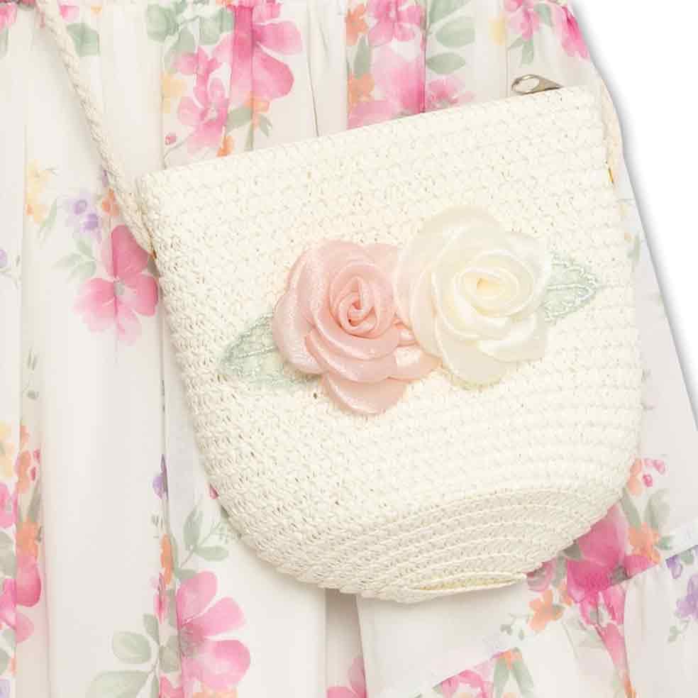 Speechless Girls' Flutter Sleeve Midi Dress and Purse3