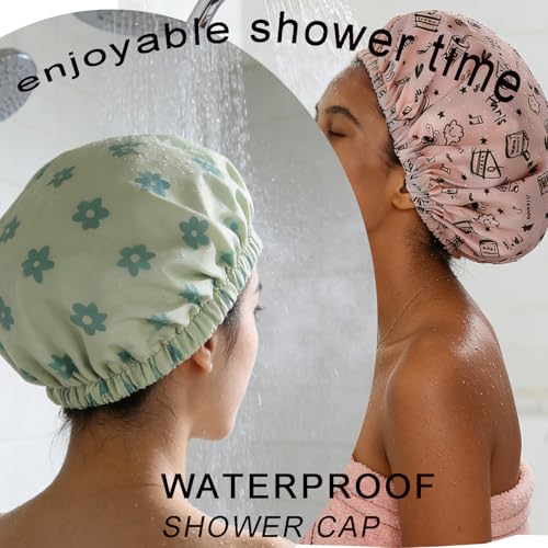 Bonnet de douche de luxe satin Genergy double couche réglable pour femme