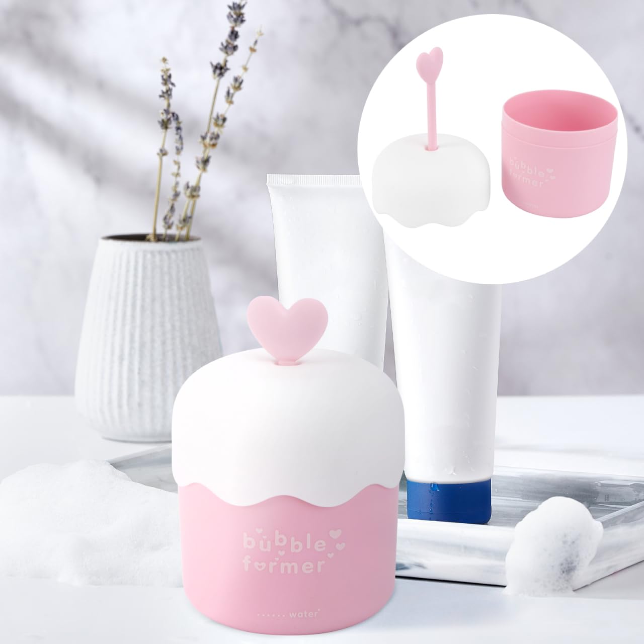 Zerodeko Tragbarer Gesichtsreiniger Schaumbecher Bubbler Foamer Device Cup Aus Pp Für Effektive Reinigung Und Reisefreundliche Anwendung Im Bad Und Haushalt