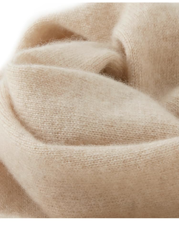 Knit Cashmere Triangle Scarf for Women Knitted Head Scarf Y2k Neckerchief Old Money Aesthetic Accessories (Khaki)3