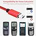 Jonfolk Mini USB Power Charger Cable Compatible with Texas Instruments TI-84 Plus CE, TI 84 Plus C Silver Edition, TI Nspire CX/TI Nspire CX CAS Graphing Calculator Charging Cord 3.3FT Red