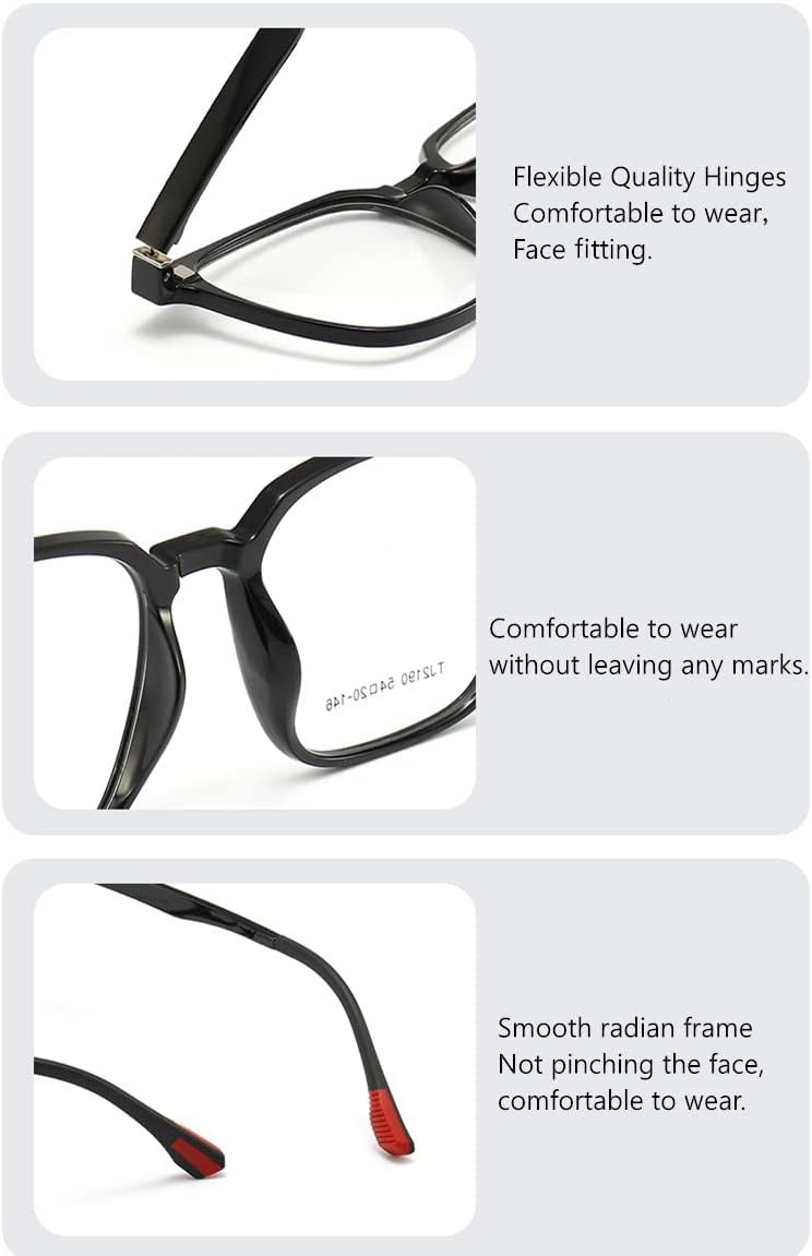 3 in 1 Nearsighted Glasses Magnetic Sunglasses/Night Driving Clip, Myopia Night vision Glasses For Distance