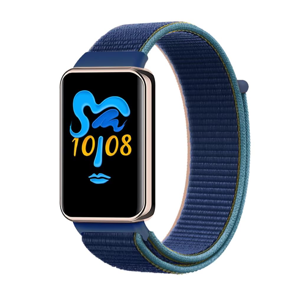 valente nylon loop strap compatible with huawei band 8/9/10 – soft, adjustable & breathable replacement band