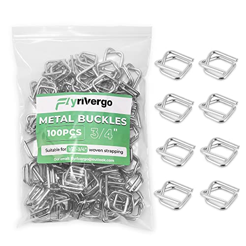3434 heavy duty metal wire buckle for woven cord strapping 100 pack