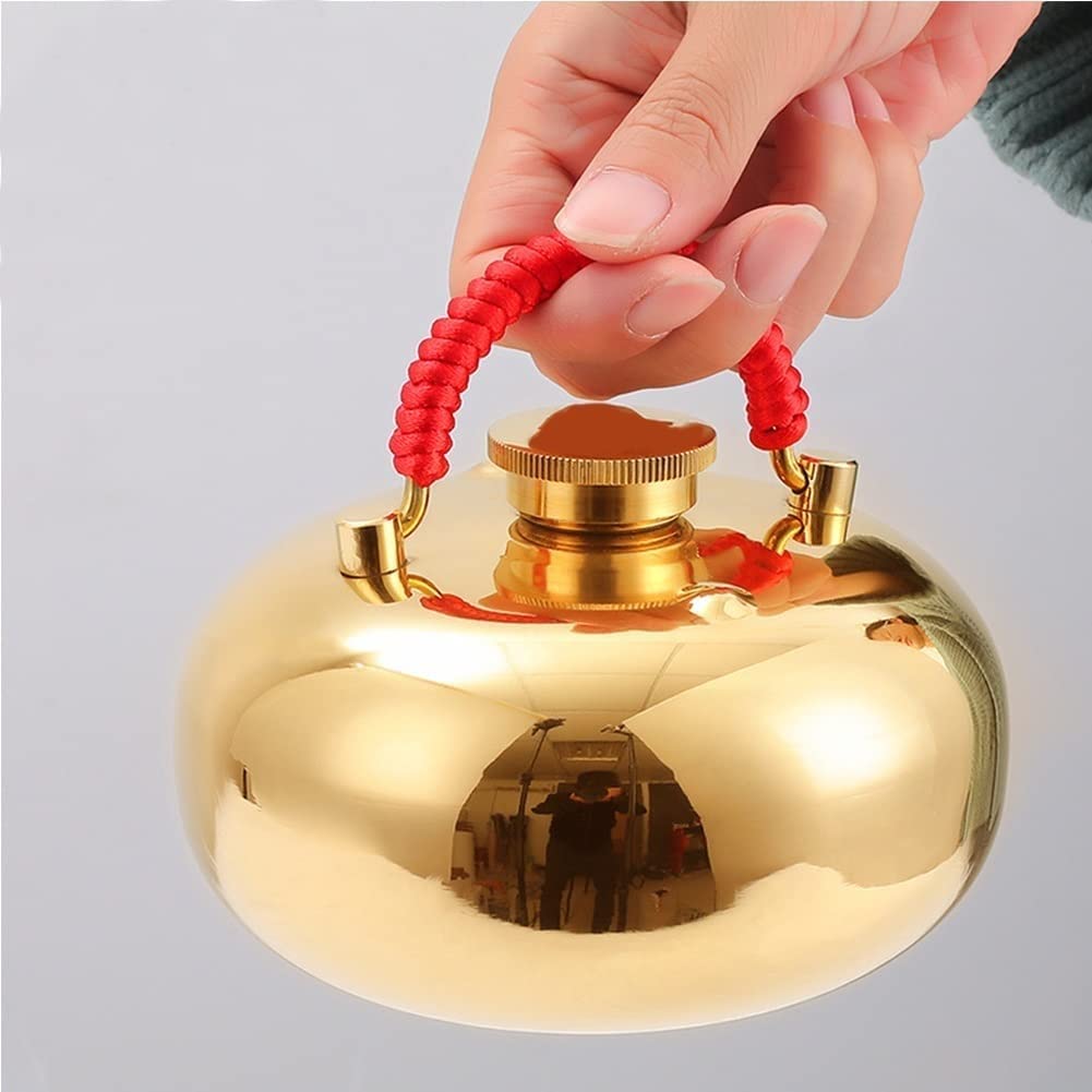 Retro Copper Hot Water Bottle with Cover, Leak-Proof Hot Water Bottles 3L 2L 1.5L 1L 0.6L Large Capacity Hot Water Bag Stays Warm for Hours(Black)