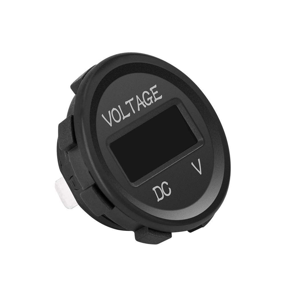 Voltmètre Numérique DC LED Étanche 12V/24V - Pour Moto, Voiture, Batterie