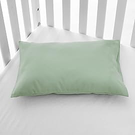 EXQ Home Toddler Pillowcases 13x18 Travel Pillow Case Set of 2, Small Pillow Case Fits Baby Pillow Sized 12x16, 13x18, Kids Pillowcases 2 Pack Machine Washable with Envelope Closure (Sage)