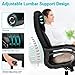 Indulgear 500lbs Big and Tall Office Chair, Heavy Duty Office Chair for Heavy People, High Back Executive Desk Chair with Adjustable Lumbar Support,Quiet Rubber Wheel,Pocket Spring Cushion