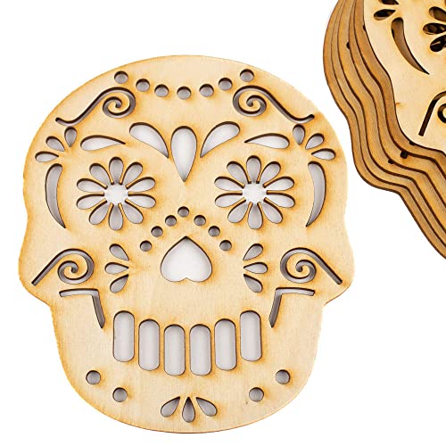 Day of The Dead Sugar Skull Unfinished Wood Cutouts