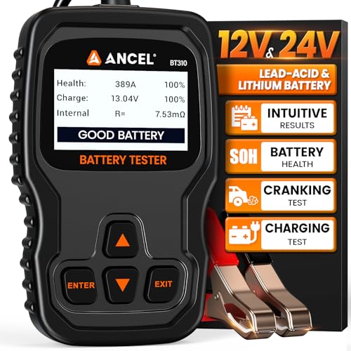 ANCEL BT310 12V 24V Car Battery Tester 100-2000 CCA Battery Load...