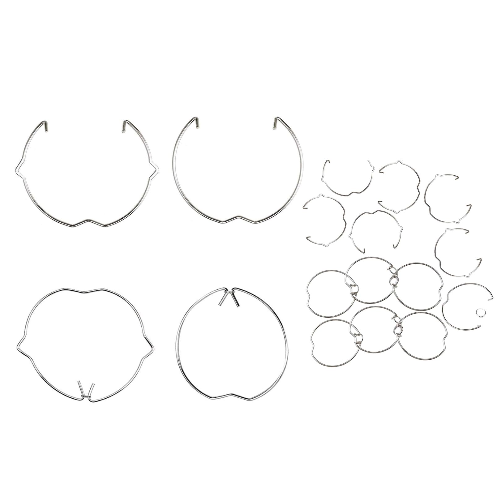 30 Pcs Spotlight Clips Retaining Spring Rings Clasp Clips, Lamp Retaining SpringClip Diameter 50MM, LED Downlight Holder Halogen 2 Shapes 2 Sizes for 50mm MR16 GU10 LED Spot Light Downlights