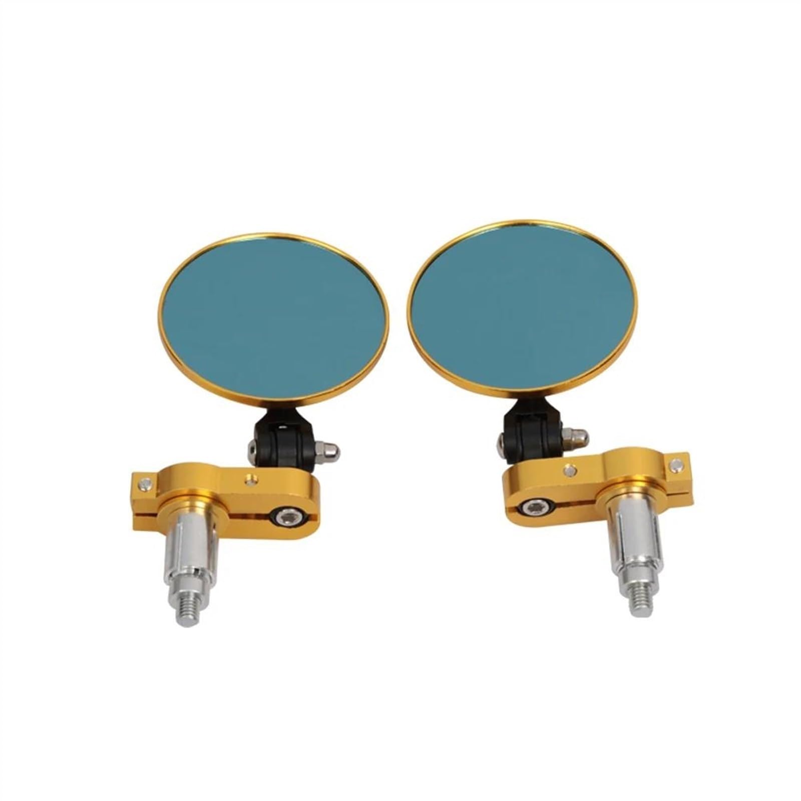 Accessori Eleganti Manubrio Specchietti Laterali per Moto da 7/8 "22mm Pezzi di Ricambio per Specchietti Retrovisori Laterali per Barra Retrovisore per Kawasaki (Color : Gold)