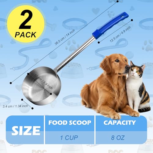 2 Pzs Cucharas Medidoras para Alimento de Perro Acero miniatura 2