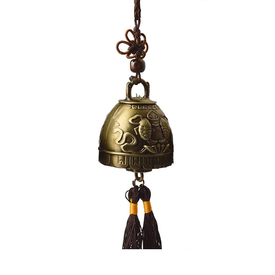 Amazon.co.jp: 風鈴 真鍮幸運の鐘記念風鈴手芸良い銅の鐘車の