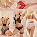 ALL OF ME 6er Pack Brazilian Slips Damen Spitze Unterhosen Sexy Unterwäsche Dessous Frauen Panties Brasilien Underwear Women Bikini Mehrpack S-XL,A-6,L