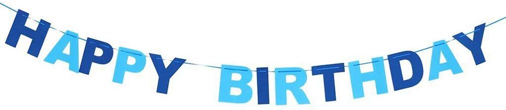 Happy Birthday Banner Happy Birthday Sign Birthday Banner Boy Happy Birthday Banner for Men Blue Happy Birthday Garland for First Birthday Decorations Boy