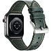 Produktbild Tasikar Armband Kompatibel mit Apple watch Armband 41mm 40mm 38mm Leder und Flexiblem Silikon Design Sport Ersatzarmband Kompatibel für iWatch SE Series 9 8 7 6 5 4 3 2 1 (Grün)