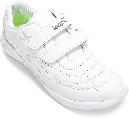 Liberty LEAP7X FUNRUN-E School Shoes for Kids – Black & White Walking & Running Sneakers – Lightweight & Comfortable