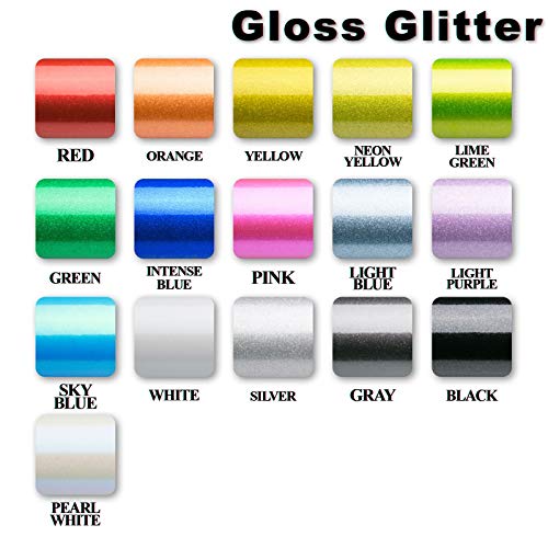 Free Tool Kit Ezautowrap Gloss Glitter Red Metallic Sparkle Car Vinyl Wrap Sticker Decal - 12"X60" (1Ft X 5Ft) #TOP3