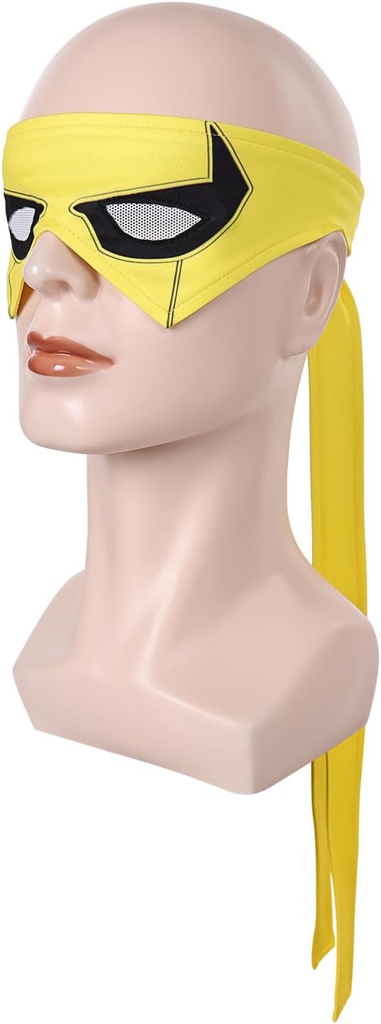 Iron Cosplay Fist Costume Accessories Eye Mask Blindfold Eyepatch Yellow Mask Party Halloween Prop