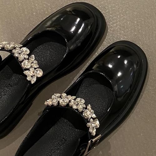 Women's Mary Jane Lacquer Leather Shoes with Shining Strap Thick Bottom Suitable for Outdoor Wearing4