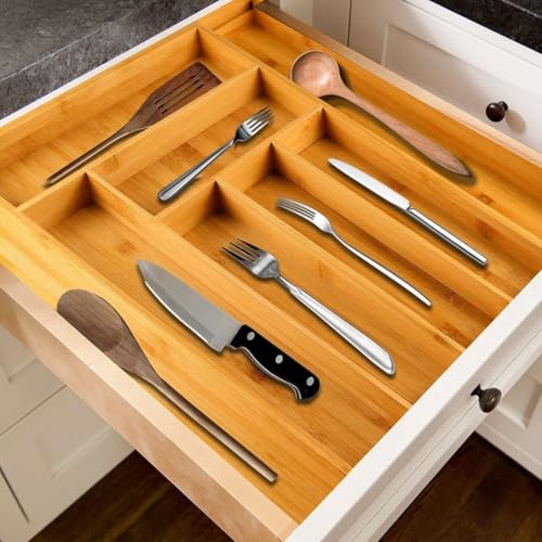 Cuillères, fourchettes, porte-couteaux bien alignés grâce au plateau à couverts idéal - 8