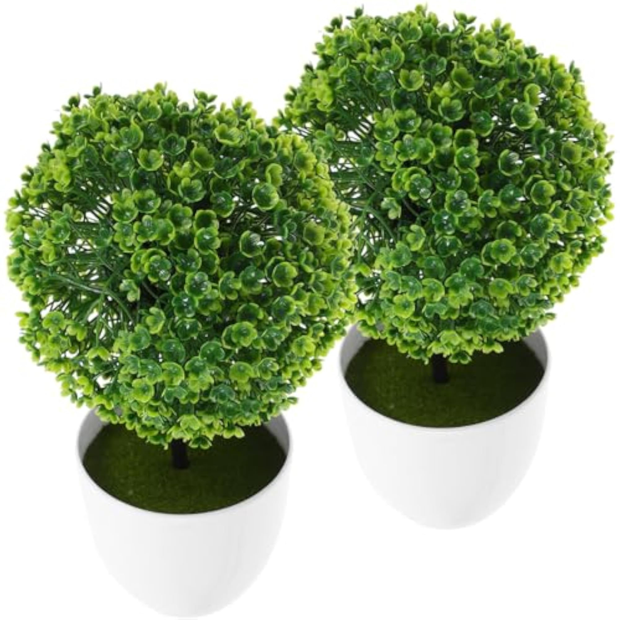 2pcs Potted Artificial Topiary Ball Fake Potted Plant