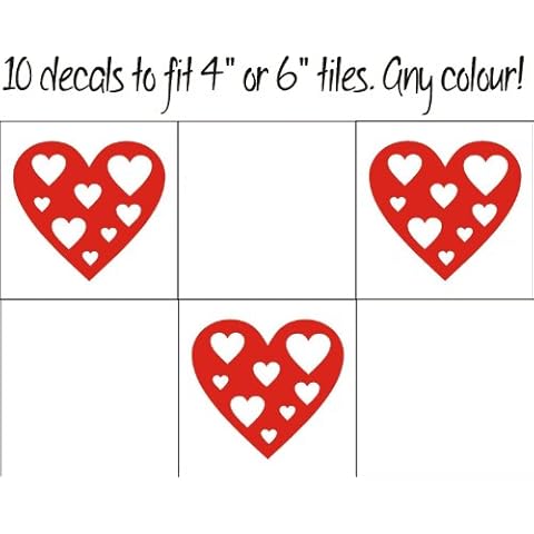 FSSS Ltd Heart in Heart Tile Stickers Cover