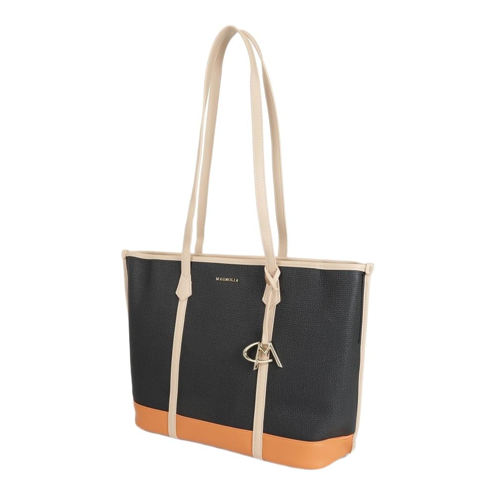 magnolia PU Leather Women Beige Tote Bag-picture-10