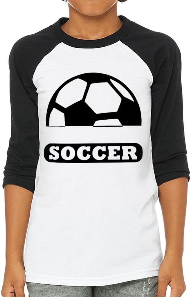 Soccer Ball Kids' Baseball T-Shirt - Soccer Game Clothing - Soccer Athlete Gift Ideas