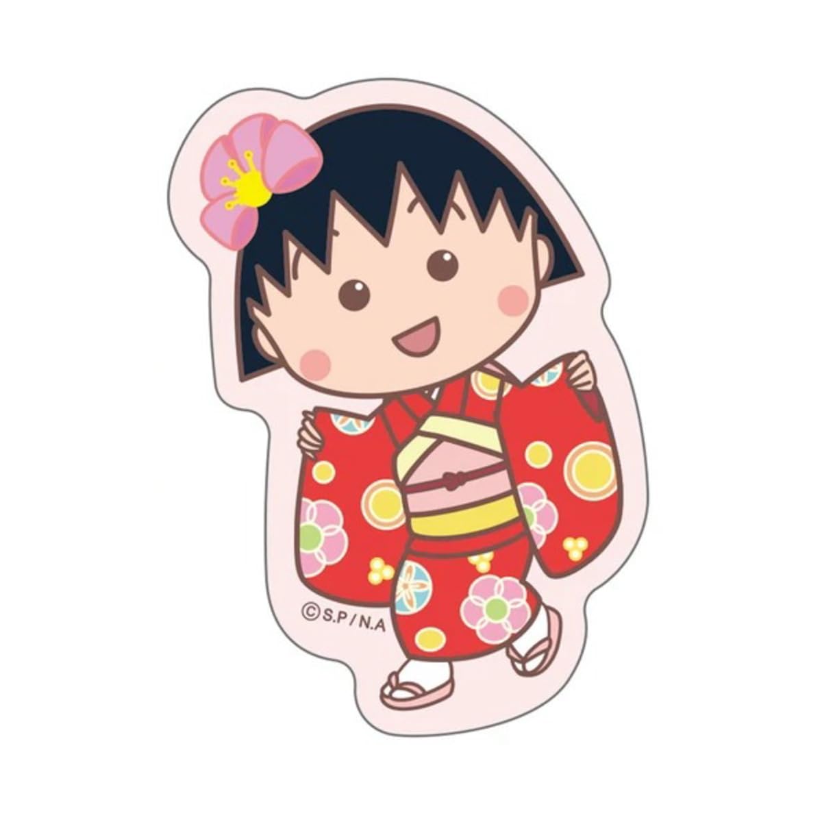 Amazon.co.jp: トーシンパック ちびまる子ちゃん ｽﾃｯｶｰ(まる子/着物