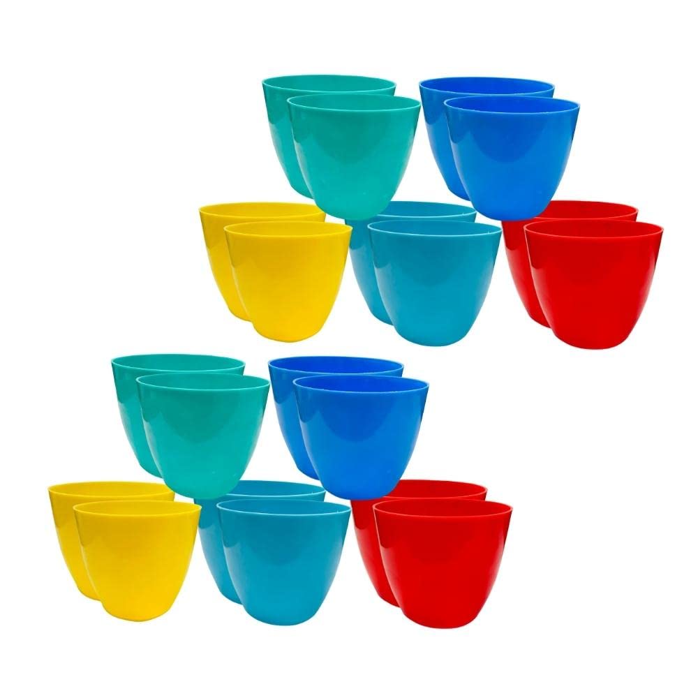 Go Hooked Plastic Small pots for Indoor Plants, Multicolour, Size -13x13x10cm, 20 Pieces Small (B09YHWNM74) Amazon Price History, Amazon Price Tracker