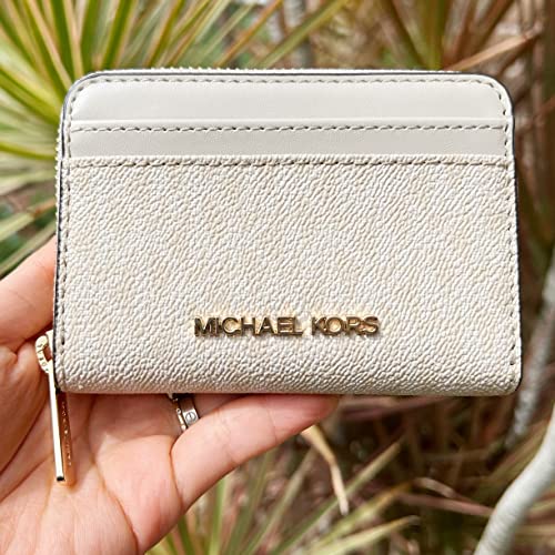 Michael Kors Jet Set Travel Md Zip Around Card Case Mk Sherbert Pink Multi #TOP1
