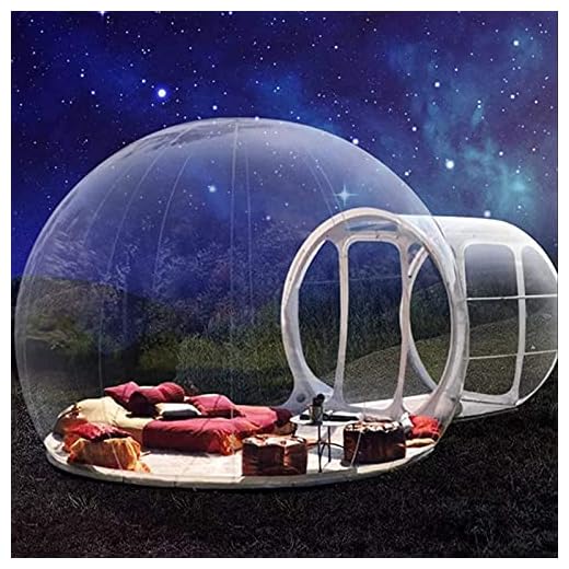 Abilen 4M/13ft Inflatable Bubble Tent Clear Luxurious 2M Single Tunnel Inflatable Dome Bubble House Transparent Large Outdoor Tents for Camping Backyard Large Family Tents