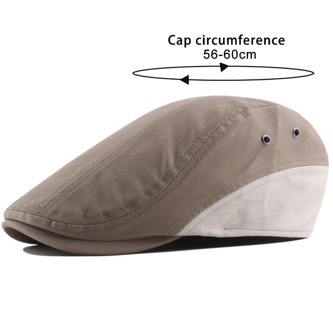 JNKET Fashion Men Flat Cap Splicing Duckbill Cap Leisure Driving Cap Newsboy Hats (US, Alpha, One Size, Medium, Dark Grey)