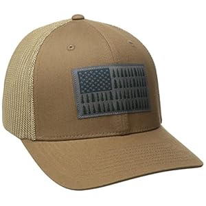 Columbia-unisex-adult-Mesh-Ballcap Columbia Men's Mesh Ballcap, Delta, Tree Flag, Small/Medium